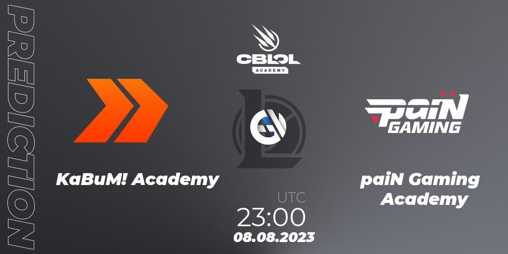 KaBuM! Academy - paiN Gaming Academy: ennuste. 08.08.2023 at 23:00, LoL, CBLOL Academy Split 2 2023 - Group Stage