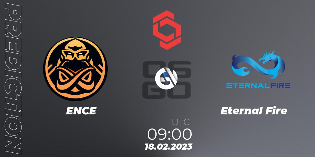 ENCE - Eternal Fire: ennuste. 18.02.2023 at 09:00, Counter-Strike (CS2), CCT Central Europe Series Finals #1