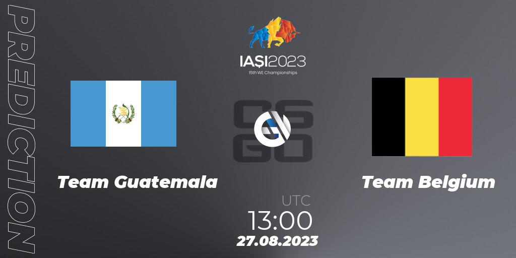 Team Guatemala - Team Belgium: ennuste. 27.08.2023 at 16:10, Counter-Strike (CS2), IESF World Esports Championship 2023