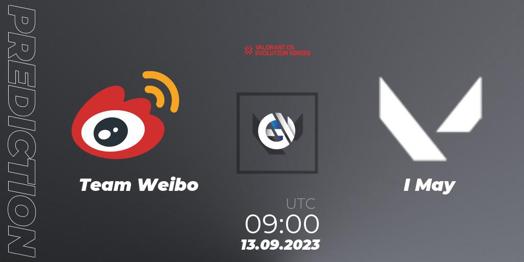 Team Weibo - I May: ennuste. 13.09.2023 at 09:00, VALORANT, VALORANT China Evolution Series Act 1: Variation - Play-In