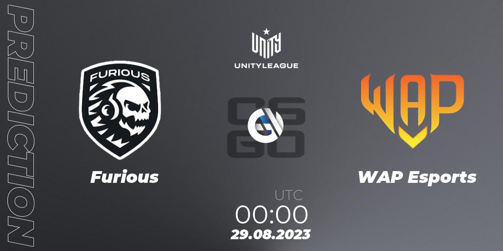 Furious - WAP Esports: ennuste. 29.08.2023 at 01:00, Counter-Strike (CS2), LVP Unity League Argentina 2023
