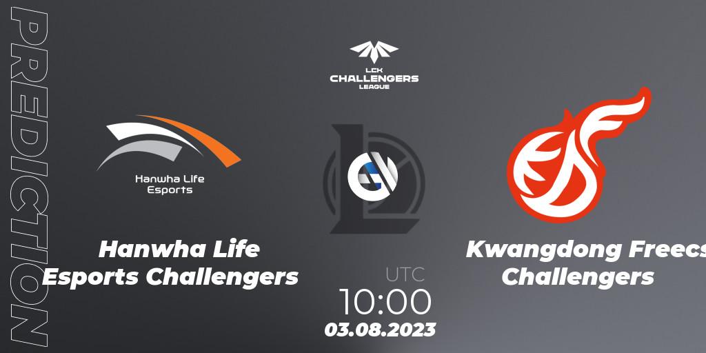 Hanwha Life Esports Challengers - Kwangdong Freecs Challengers: ennuste. 03.08.23, LoL, LCK Challengers League 2023 Summer - Group Stage