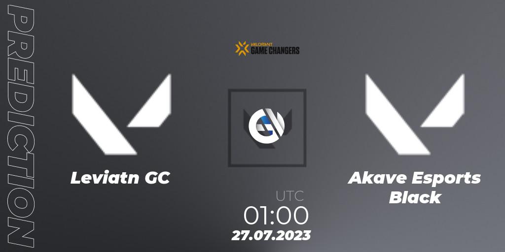Leviatán GC - Akave Esports Black: ennuste. 27.07.2023 at 01:00, VALORANT, VCT 2023: Game Changers Latin America North