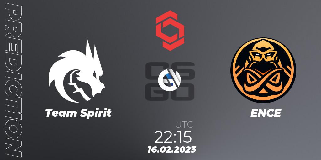 Team Spirit - ENCE: ennuste. 16.02.2023 at 22:15, Counter-Strike (CS2), CCT Central Europe Series Finals #1