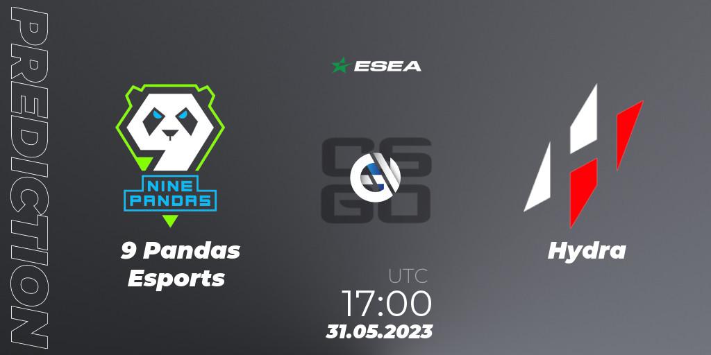 9 Pandas Esports - Hydra: ennuste. 31.05.2023 at 17:00, Counter-Strike (CS2), ESEA Advanced Season 45 Europe