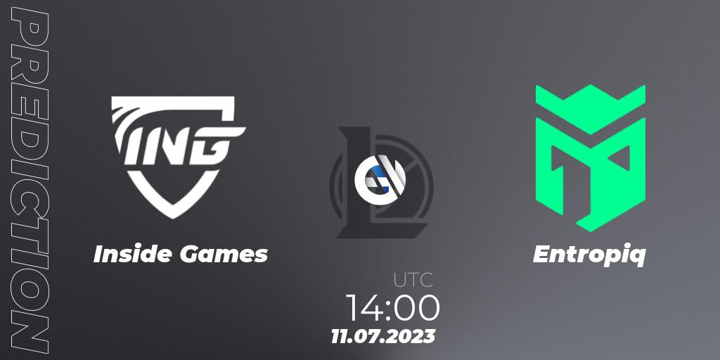 Inside Games - Entropiq: ennuste. 16.06.2023 at 17:00, LoL, Hitpoint Masters Summer 2023 - Group Stage