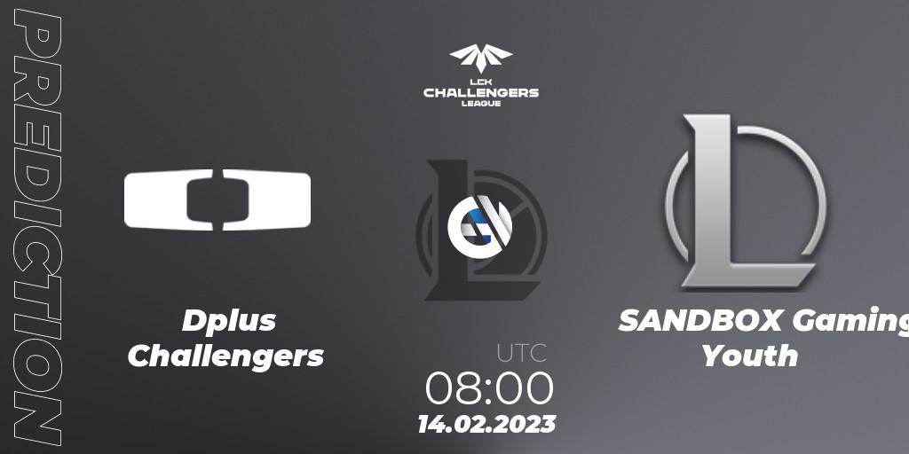 Dplus Challengers - SANDBOX Gaming Youth: ennuste. 14.02.2023 at 08:00, LoL, LCK Challengers League 2023 Spring