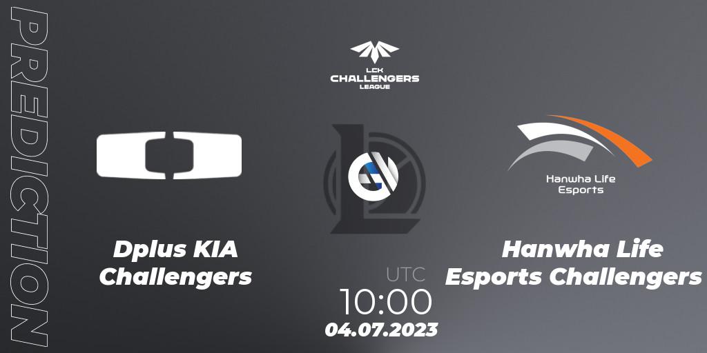 Dplus KIA Challengers - Hanwha Life Esports Challengers: ennuste. 04.07.23, LoL, LCK Challengers League 2023 Summer - Group Stage