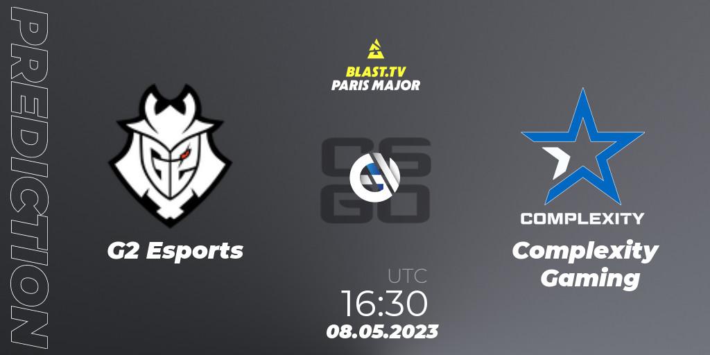 G2 Esports - Complexity Gaming: ennuste. 08.05.2023 at 16:00, Counter-Strike (CS2), BLAST Paris Major 2023 Challengers Stage