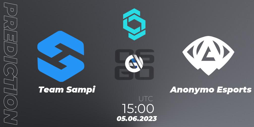 Team Sampi - Anonymo Esports: ennuste. 05.06.23, CS2 (CS:GO), CCT North Europe Series 5