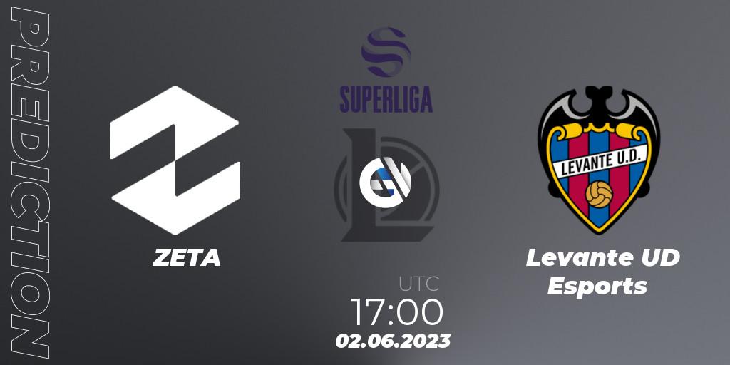 ZETA - Levante UD Esports: ennuste. 02.06.2023 at 16:55, LoL, LVP Superliga 2nd Division 2023 Summer