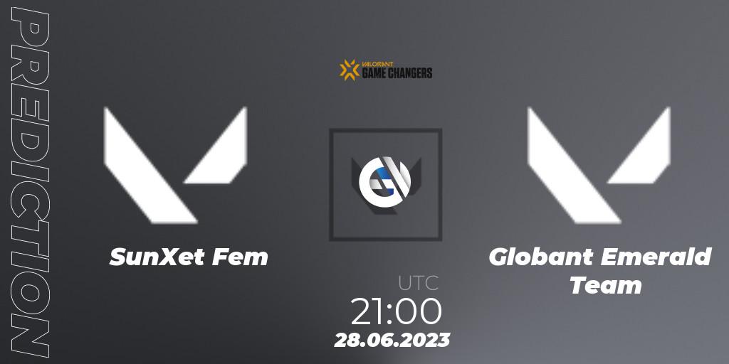 SunXet Fem - Globant Emerald Team: ennuste. 28.06.2023 at 21:00, VALORANT, VCT 2023: Game Changers Latin America South