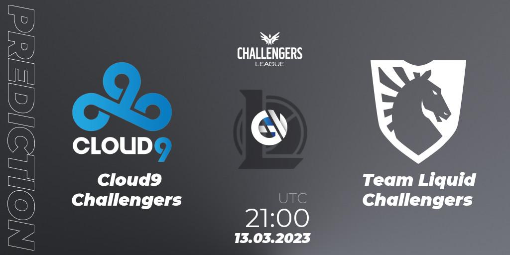 Cloud9 Challengers - Team Liquid Challengers: ennuste. 13.03.23, LoL, NACL 2023 Spring - Playoffs