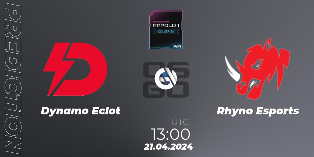 Dynamo Eclot - Rhyno Esports: ennuste. 21.04.24, CS2 (CS:GO), Appolo1 Series: Phase 1