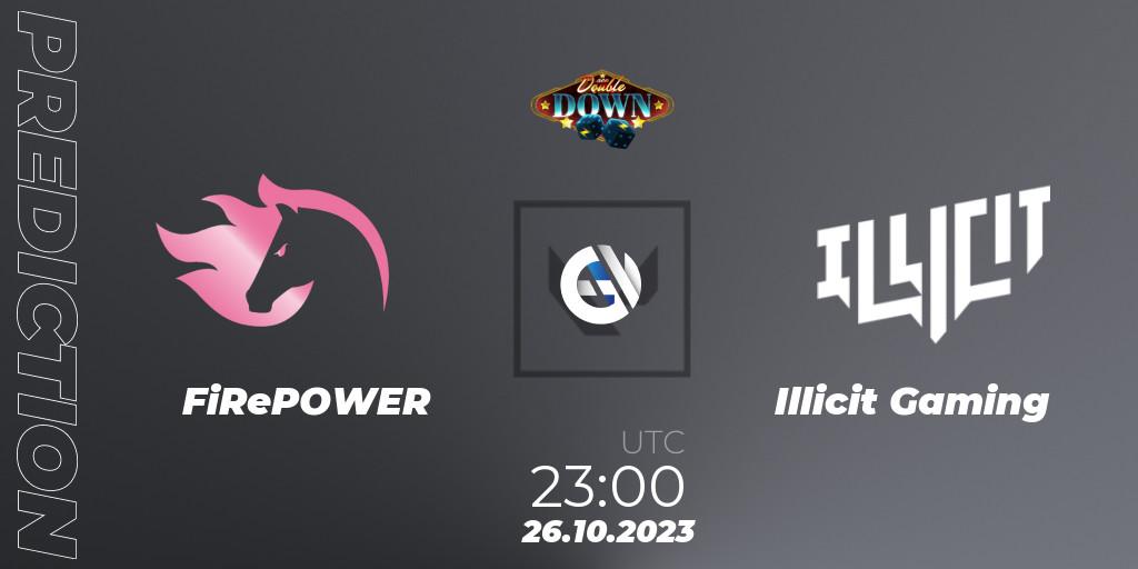FiRePOWER - Illicit Gaming: ennuste. 26.10.2023 at 23:00, VALORANT, ACE Double Down