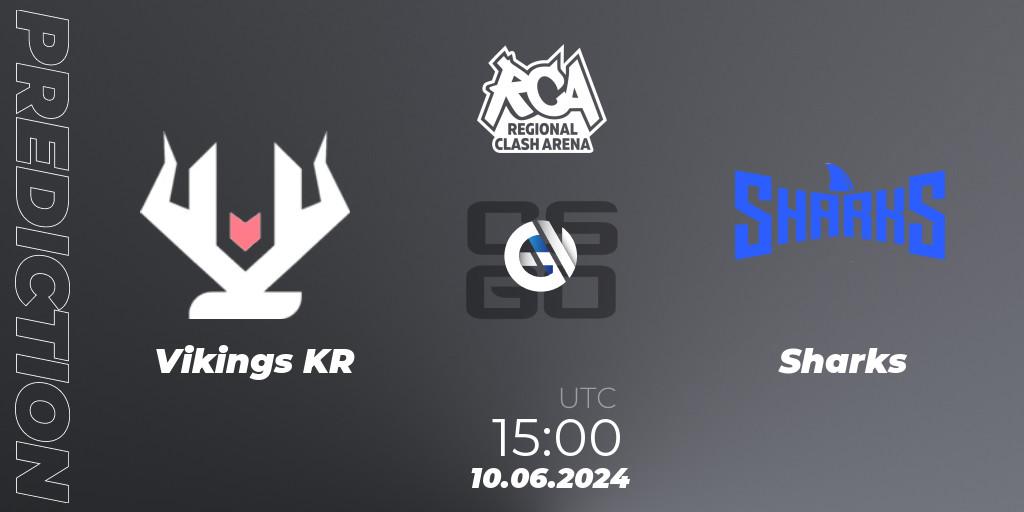 Vikings KR - Sharks: ennuste. 10.06.2024 at 15:00, Counter-Strike (CS2), Regional Clash Arena South America