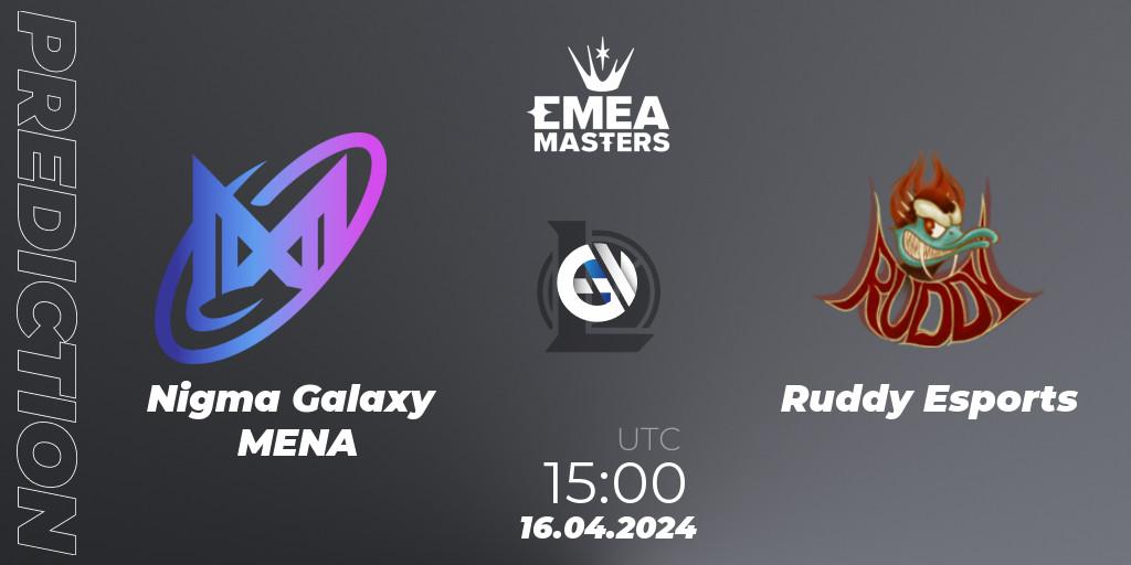 Nigma Galaxy MENA - Ruddy Esports: ennuste. 16.04.2024 at 15:00, LoL, EMEA Masters Spring 2024 - Play-In