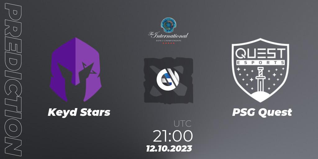 Keyd Stars - PSG Quest: ennuste. 12.10.23, Dota 2, The International 2023 - Group Stage