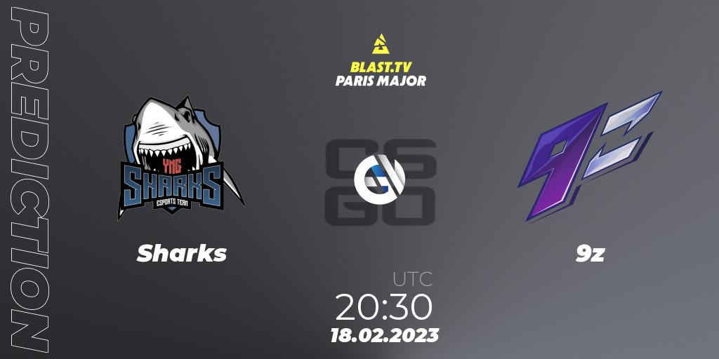 Sharks - 9z: ennuste. 18.02.2023 at 20:30, Counter-Strike (CS2), BLAST.tv Paris Major 2023 South America RMR Closed Qualifier