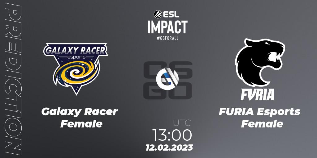 Galaxy Racer Female - FURIA Esports Female: ennuste. 12.02.2023 at 12:00, Counter-Strike (CS2), ESL Impact Katowice 2023