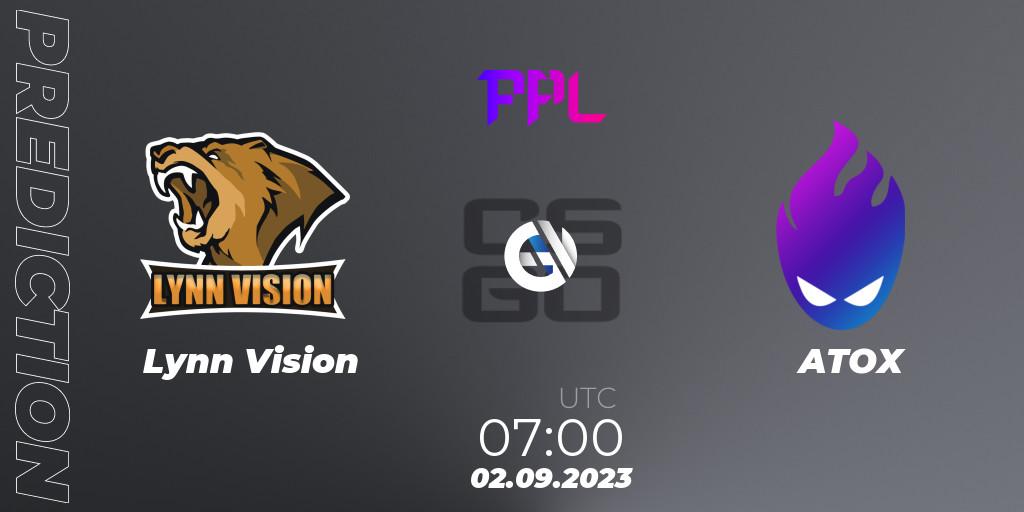 Lynn Vision - ATOX: ennuste. 02.09.2023 at 07:00, Counter-Strike (CS2), Perfect World Arena Premier League Season 5