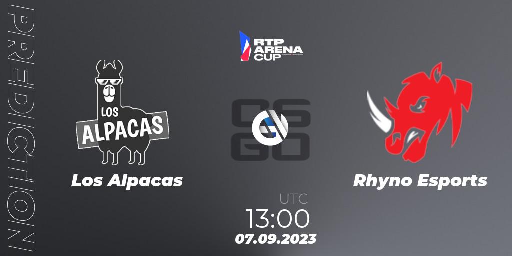 Los Alpacas - Rhyno Esports: ennuste. 07.09.2023 at 13:00, Counter-Strike (CS2), RTP Arena Cup 2023