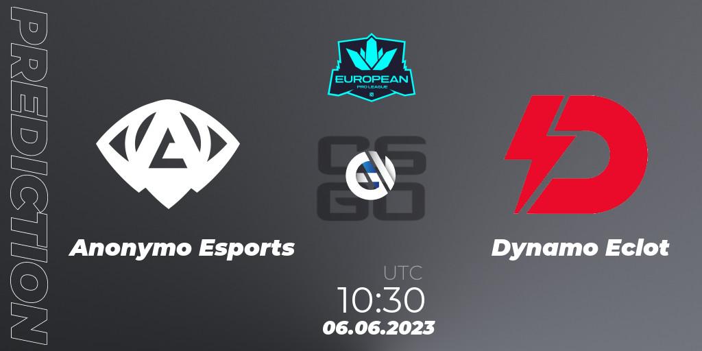 Anonymo Esports - Dynamo Eclot: ennuste. 06.06.23, CS2 (CS:GO), European Pro League Season 8