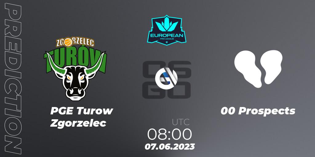 PGE Turow Zgorzelec - 00 Prospects: ennuste. 07.06.23, CS2 (CS:GO), European Pro League Season 8