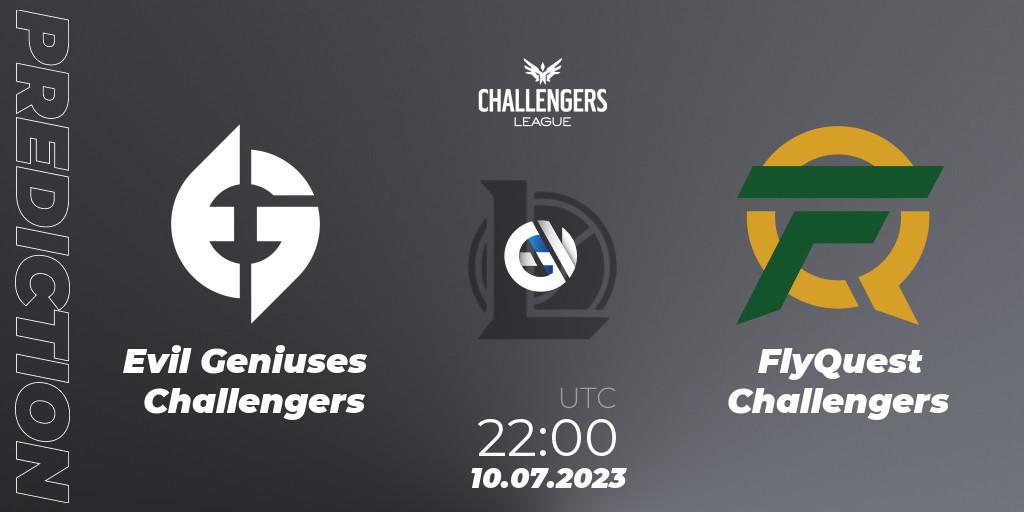 Evil Geniuses Challengers - FlyQuest Challengers: ennuste. 11.07.23, LoL, North American Challengers League 2023 Summer - Group Stage