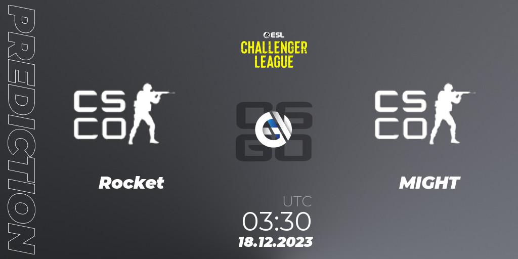 Rocket - MIGHT: ennuste. 18.12.2023 at 03:30, Counter-Strike (CS2), ESL Challenger League Season 46 Relegation: North America