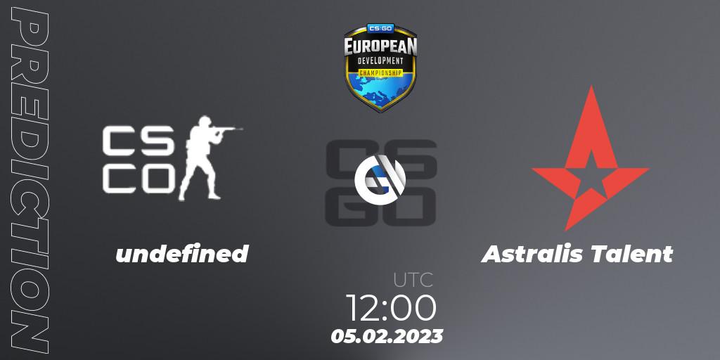 undefined - Astralis Talent: ennuste. 05.02.23, CS2 (CS:GO), European Development Championship 7 Closed Qualifier