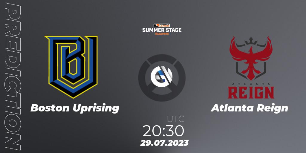 Boston Uprising - Atlanta Reign: ennuste. 29.07.23, Overwatch, Overwatch League 2023 - Summer Stage Qualifiers