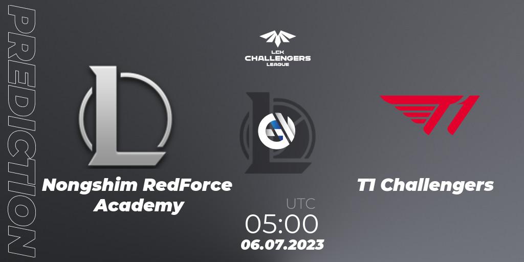 Nongshim RedForce Academy - T1 Challengers: ennuste. 06.07.23, LoL, LCK Challengers League 2023 Summer - Group Stage