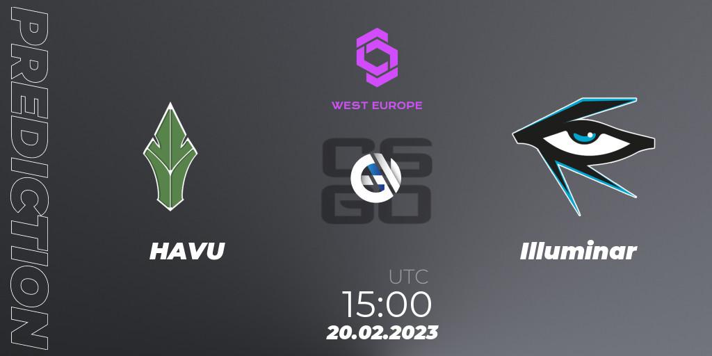 HAVU - Illuminar: ennuste. 20.02.2023 at 16:00, Counter-Strike (CS2), CCT West Europe Series #1