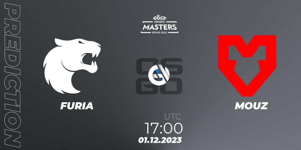 FURIA - MOUZ: ennuste. 01.12.2023 at 17:50, Counter-Strike (CS2), Elisa Masters Espoo 2023