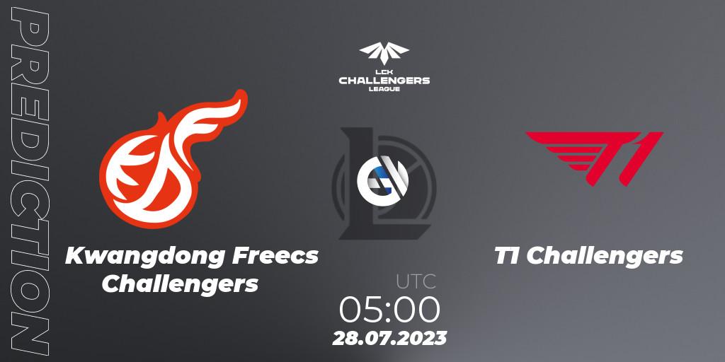 Kwangdong Freecs Challengers - T1 Challengers: ennuste. 28.07.23, LoL, LCK Challengers League 2023 Summer - Group Stage