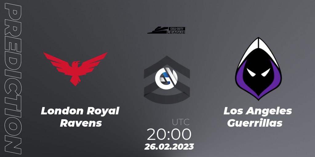 London Royal Ravens - Los Angeles Guerrillas: ennuste. 27.02.2023 at 00:00, Call of Duty, Call of Duty League 2023: Stage 3 Major Qualifiers