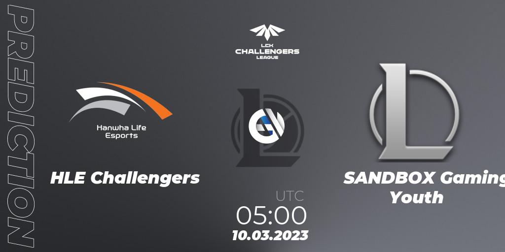 Hanwha Life Challengers - SANDBOX Gaming Youth: ennuste. 10.03.2023 at 05:00, LoL, LCK Challengers League 2023 Spring