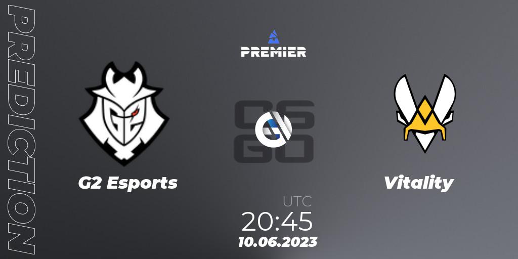 G2 Esports - Vitality: ennuste. 10.06.23, CS2 (CS:GO), BLAST Premier: Spring Final 2023
