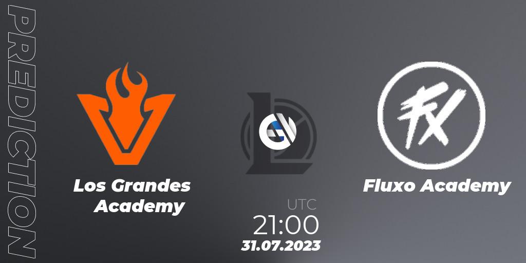 Los Grandes Academy - Fluxo Academy: ennuste. 31.07.2023 at 21:00, LoL, CBLOL Academy Split 2 2023 - Group Stage