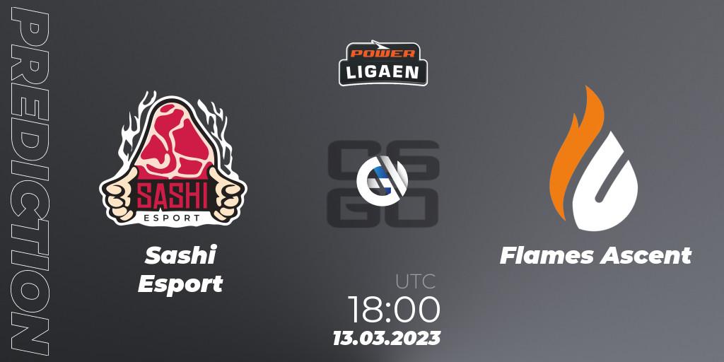  Sashi Esport - Flames Ascent: ennuste. 13.03.23, CS2 (CS:GO), Dust2.dk Ligaen Season 22