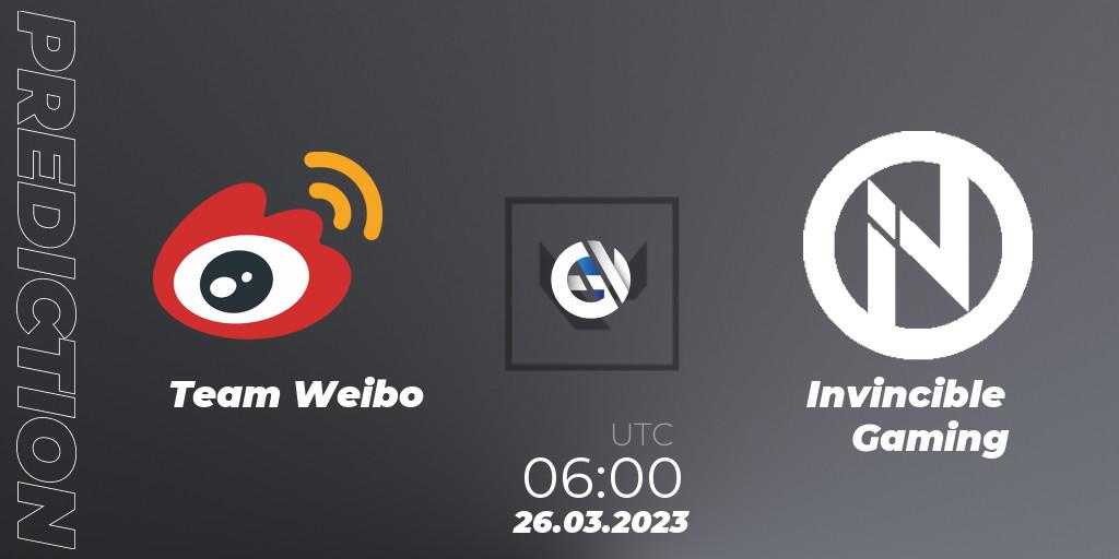 Team Weibo - Invincible Gaming: ennuste. 26.03.23, VALORANT, FGC Valorant Invitational 2023: Act 1