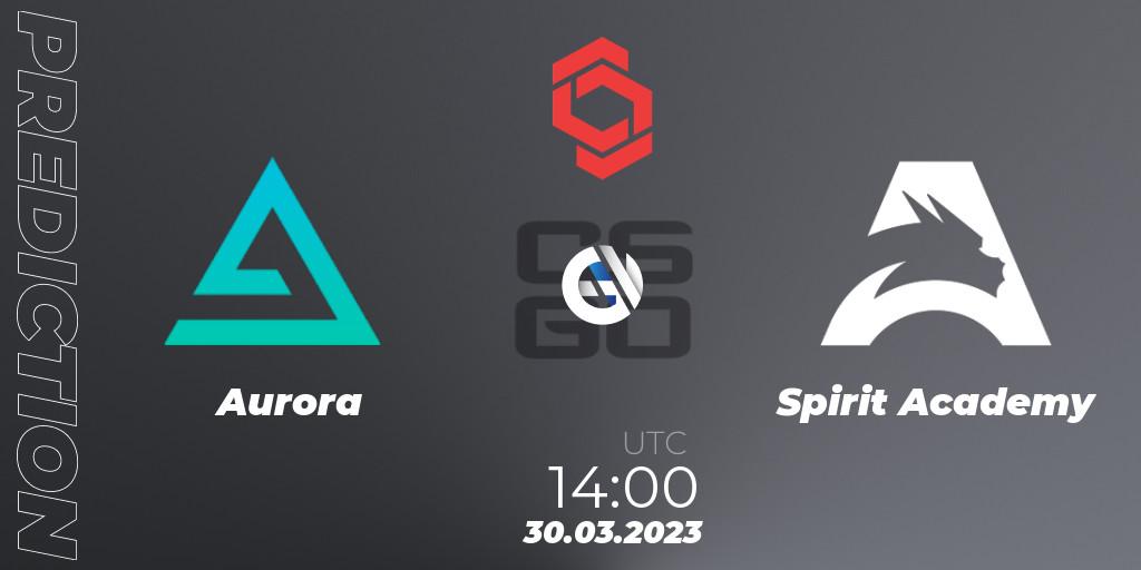 Aurora - Spirit Academy: ennuste. 30.03.23, CS2 (CS:GO), CCT Central Europe Series #5