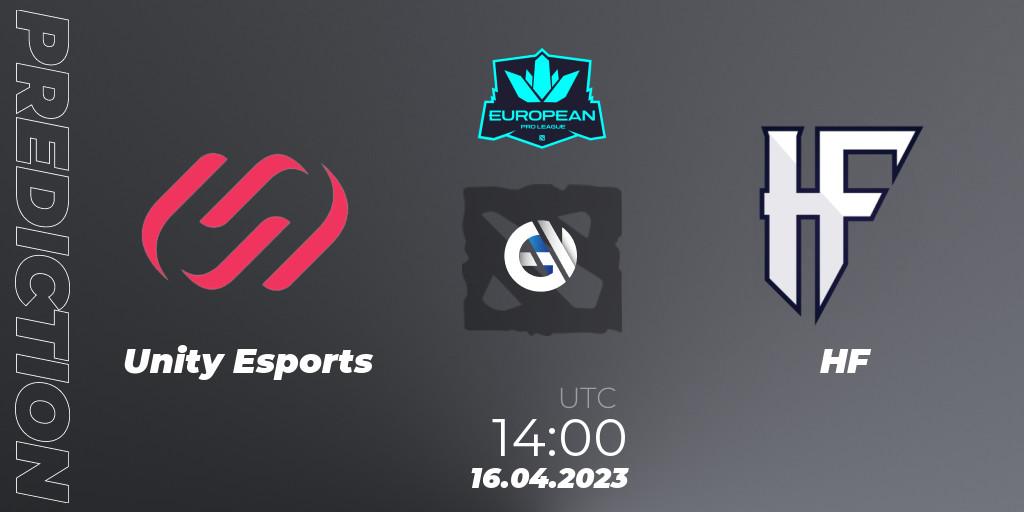 Unity Esports - HF: ennuste. 16.04.2023 at 14:01, Dota 2, European Pro League Season 8