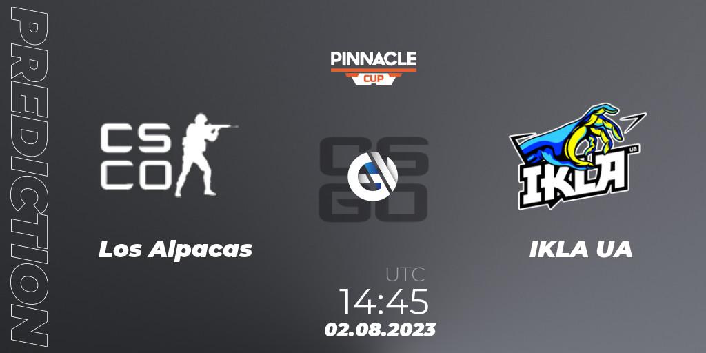 Los Alpacas - IKLA UA: ennuste. 02.08.2023 at 14:45, Counter-Strike (CS2), Pinnacle Cup V