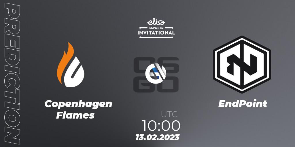 Copenhagen Flames - EndPoint: ennuste. 13.02.2023 at 10:00, Counter-Strike (CS2), Elisa Invitational Winter 2023