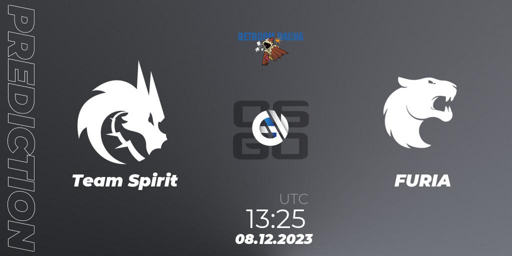 Team Spirit - FURIA: ennuste. 08.12.2023 at 13:20, Counter-Strike (CS2), BetBoom Dacha 2023