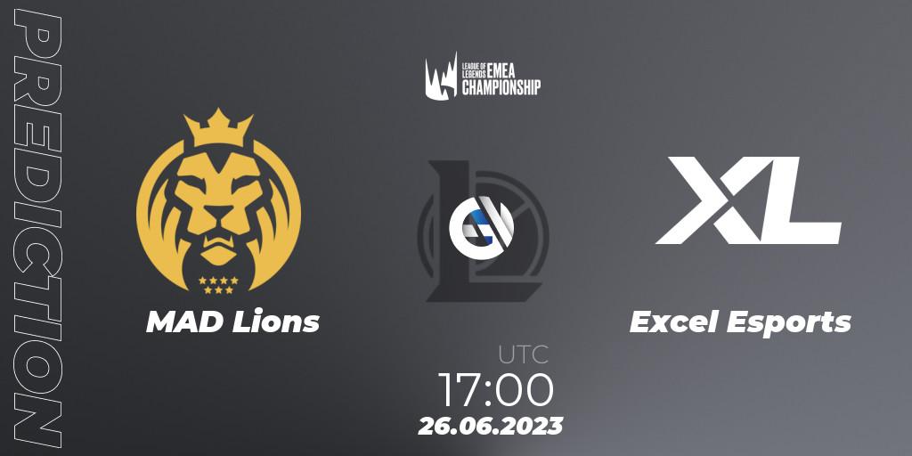 MAD Lions - Excel Esports: ennuste. 26.06.23, LoL, LEC Summer 2023 - Regular Season