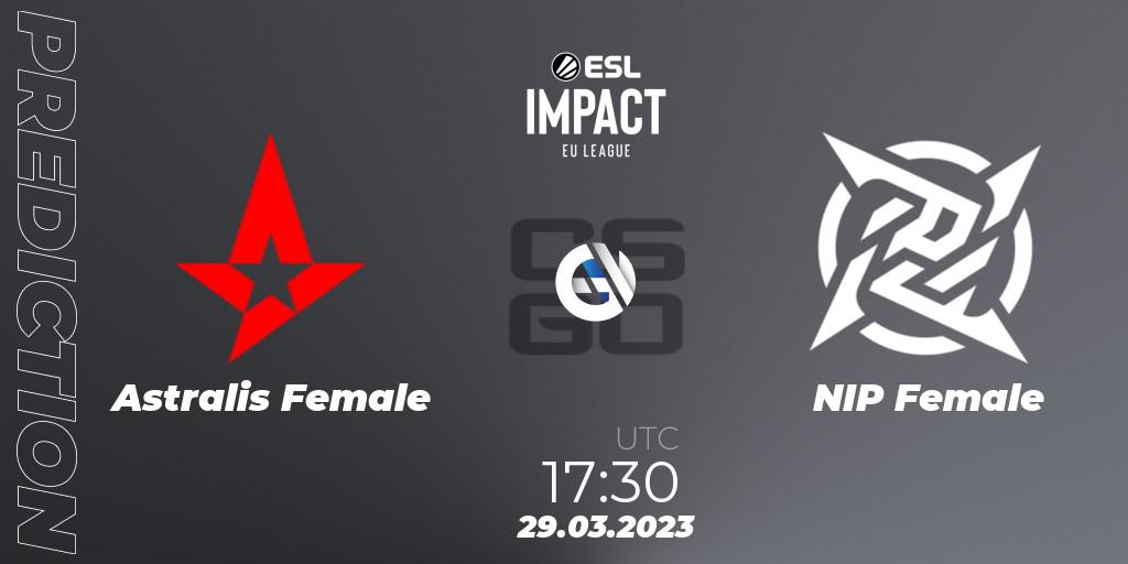 Astralis Female - NIP Female: ennuste. 29.03.23, CS2 (CS:GO), ESL Impact League Season 3: European Division