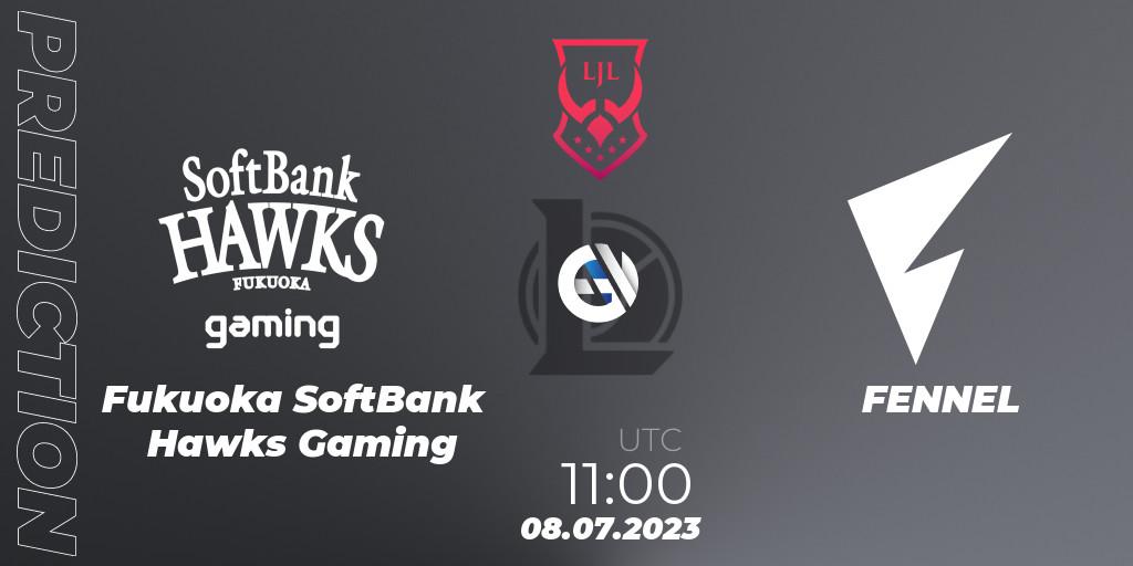 Fukuoka SoftBank Hawks Gaming - FENNEL: ennuste. 08.07.23, LoL, LJL Summer 2023